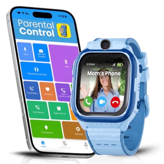EmojiKidz Kids Watch with GPS Tracker, Two Way Calling, Real Time Tracking & SOS Alerts, Smart Watch for Call and Text with Geo Fencing, School Mode, Safe Electronics, Parental Controls - Model R