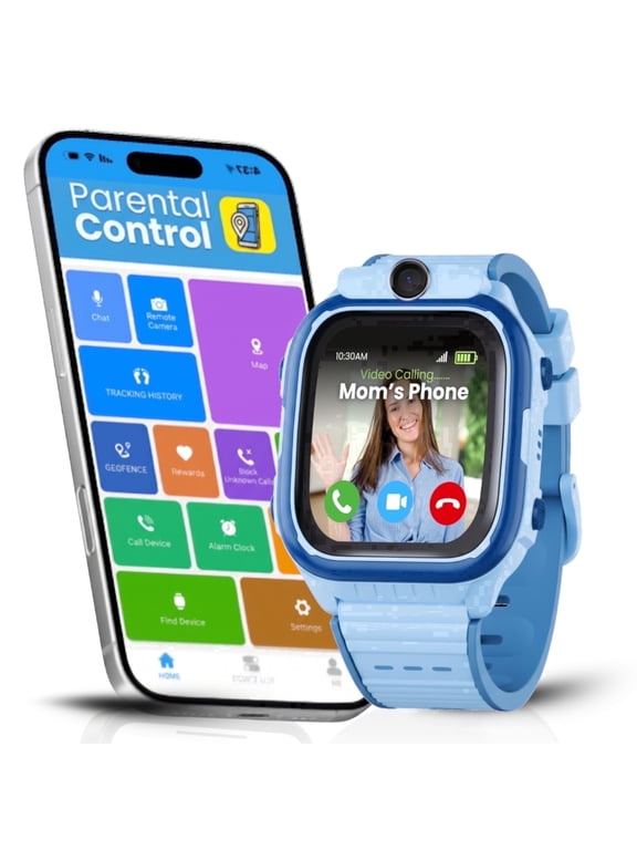 Kids Watch with GPS Tracker, Two Way Calling, Real Time Tracking & SOS Alerts, Smart Watch for Call and Text with Geo Fencing, School Mode, Safe Electronics, Parental Controls - Model R