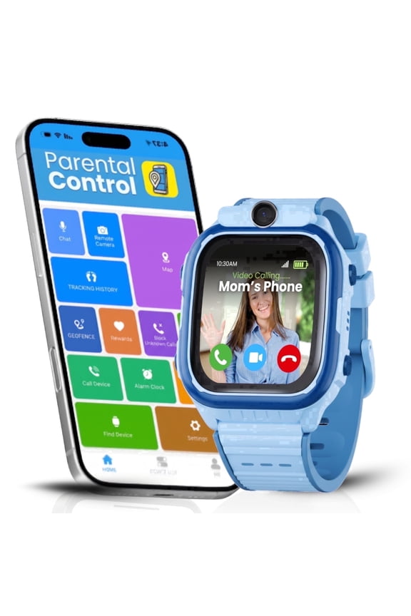 Kids Watch with GPS Tracker, Two Way Calling, Real Time Tracking & SOS Alerts, Smart Watch for Call and Text with Geo Fencing, School Mode, Safe Electronics, Parental Controls - Model R