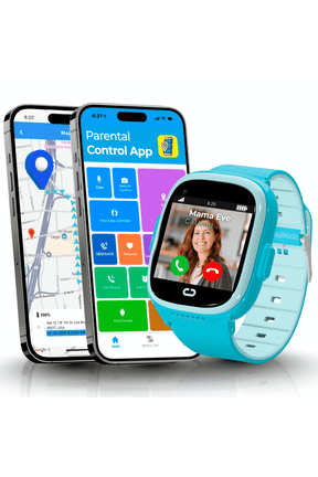 Kids Smartwatch with GPS, Parental Controls, Calls, SOS, Smart Watch for Kids, Blocked Unknown Callers, (Blue)