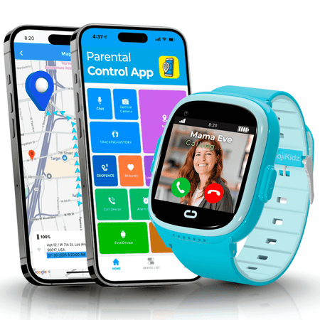 EmojiKidz Kids Smartwatch with GPS, Parental Controls, Calls & Texts, SOS, Smart Watch for Kids, Blocked Unknown Callers, (Blue)