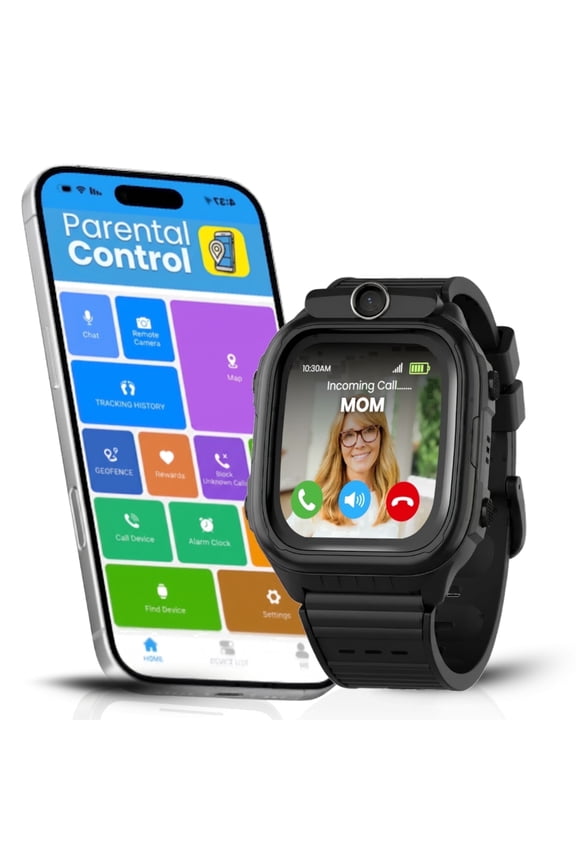 2026 GPS Smartwatch for Kids with 4G Calling & Texting, Camera, School Mode, SOS Alerts – Safe Phone Watch & Tracker