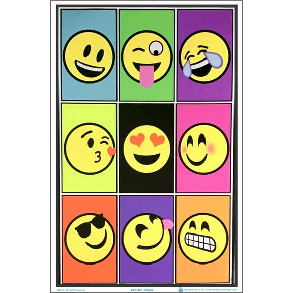 Emojis Black Light Poster 23 x 35