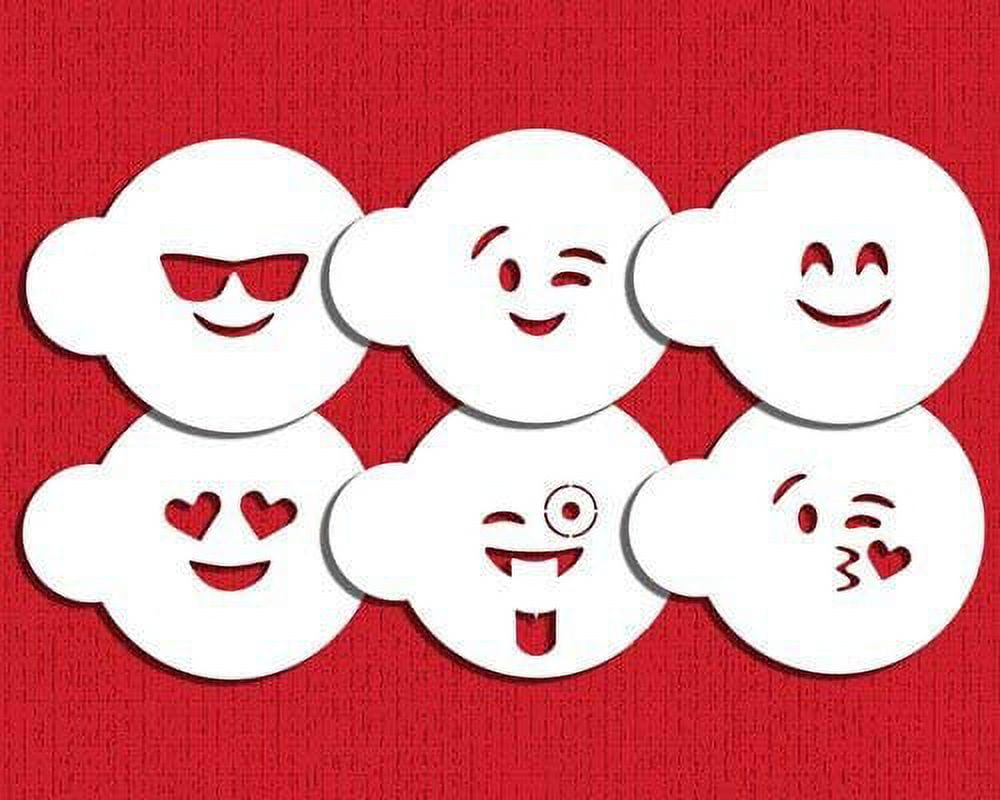 Emojis Cookie Stencil Set C983 by Designer Stencils