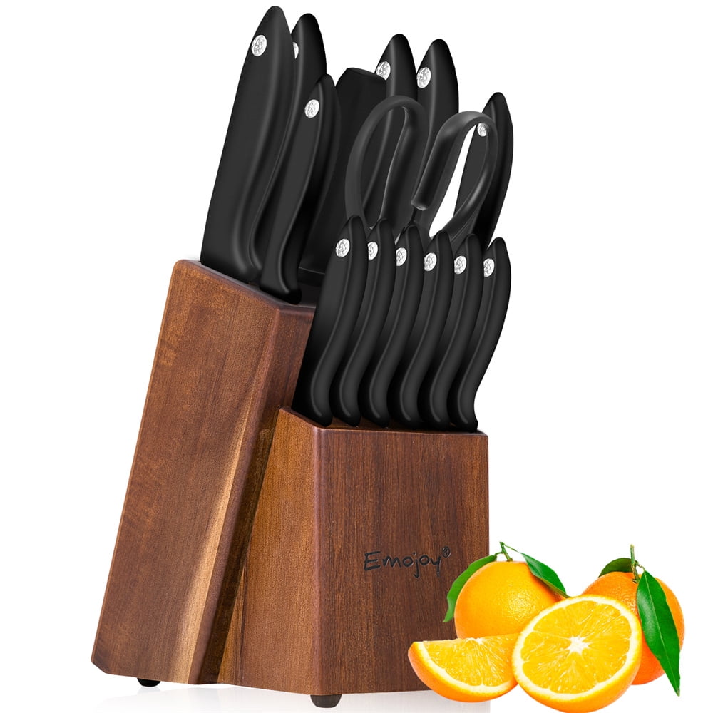 Emojoy Steak Knives, Steak Knife Set of 8, Highly Resistant and Durable  German Stainless Steel Serrated Steak Knives with Gift Box