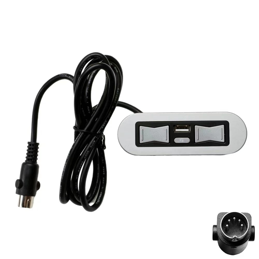 Emomo 5 Button 5 Pin Switch Hand Control Model HX90HU Replacement with USB for Power Recliner Lift Chairs