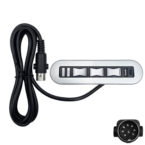 Emomo 8 Button 8 Pin Hand Control Switch Model HX90TU2B Replacement with USB Type A and C Port for Power Recliner