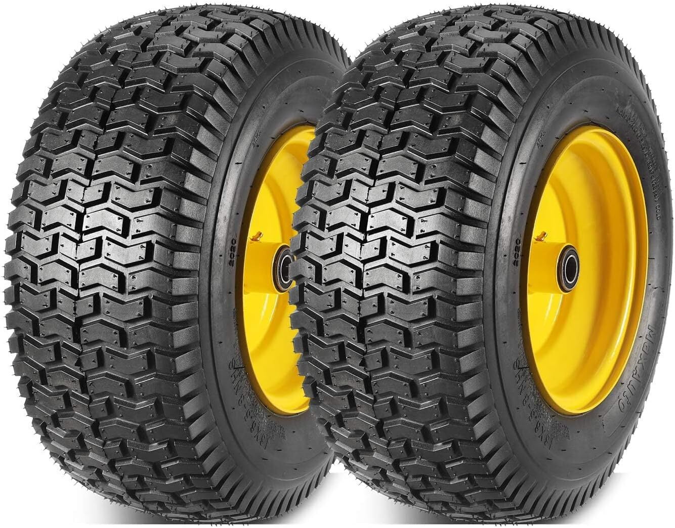 Emorefun 2pcs 16x6 50 8 lawn mower tires with rim fits most john deere