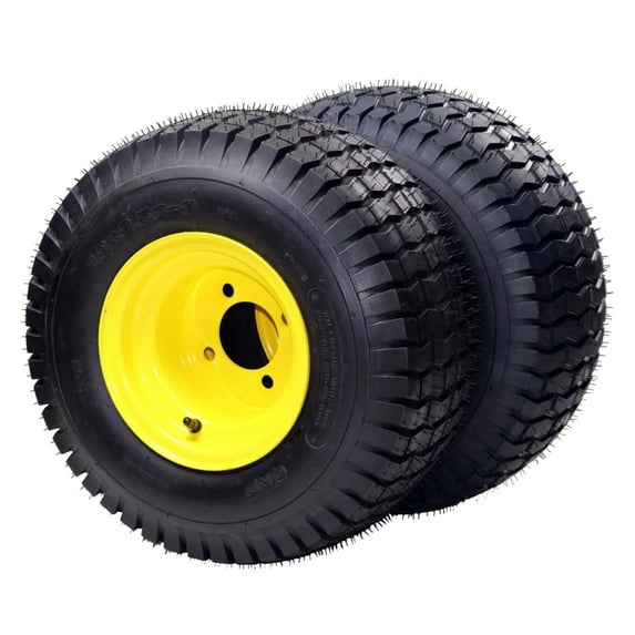Emorefun 2PCS 18x8.50-8 Lawn Mower Tires with Rim, 825lbs Capacity