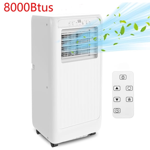 Emorefun 8000Btus Portable Air Conditioner Rapid Cooling With Cool/Dehumidifier/Fan/Kits