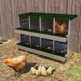 thumbnail image 1 of Emorefun Chicken Coop Nesting Boxes with Compartments, Roll Away Chicken Laying Boxes W/Bottom Grate & Upper Protective Panel, Green, 1 of 6