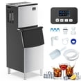 thumbnail image 1 of Emorefun Industrial Ice Maker Machine 350Lbs/24H with 220Lbs Ice Bin, Air Cooled Commercial Ice Maker in Stainless Steel, 1 of 8