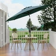 thumbnail image 1 of Emorefun Outdoor Umbrella, 9ft Patio Umbrella with Crank Lift & Adjustable Tilt for Pool, Deck, Yard, Garden, Turquoise, 1 of 8