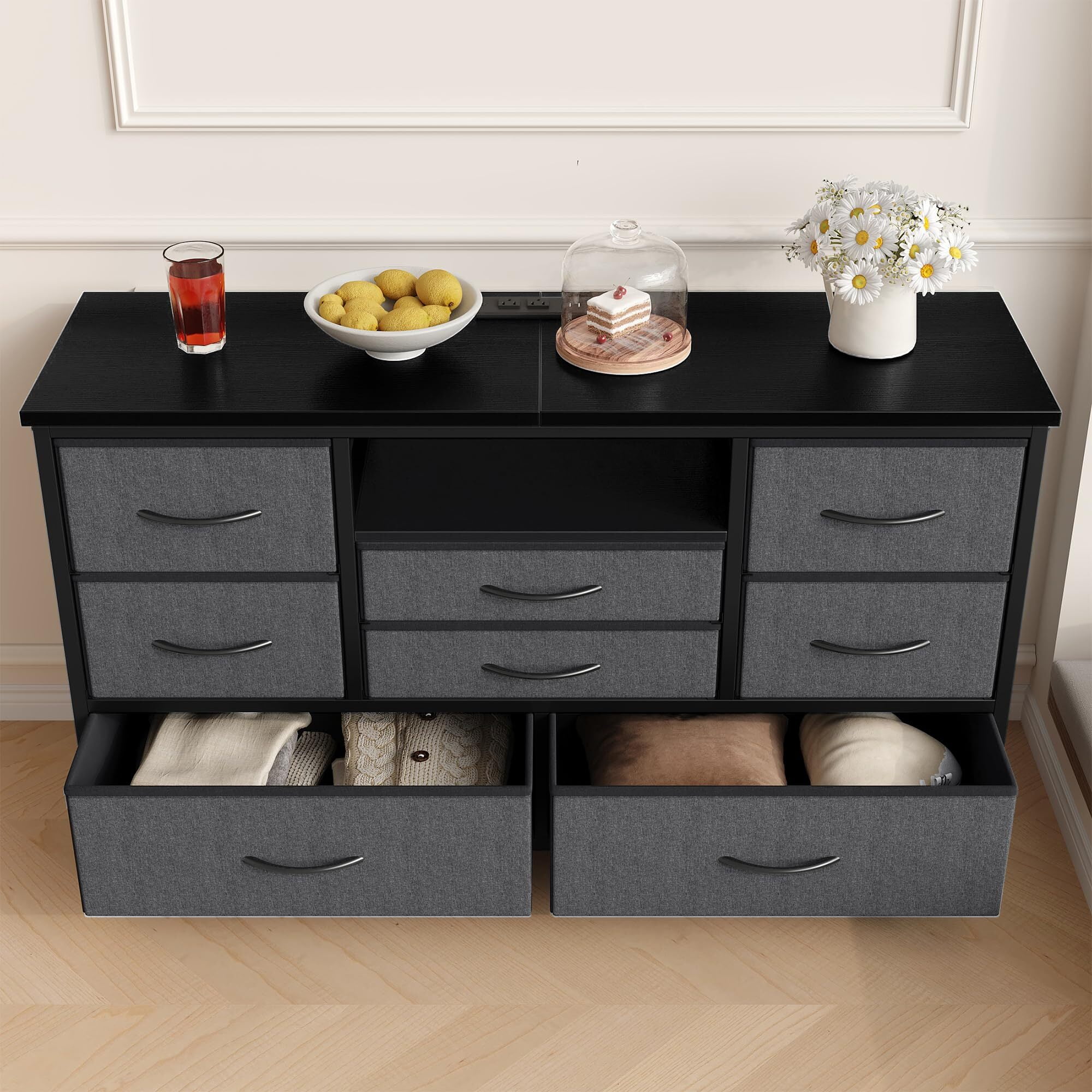 grey stand up dresser Elam Grey Dresser Closet Storage Tower Organizer for Bedroom - Brown