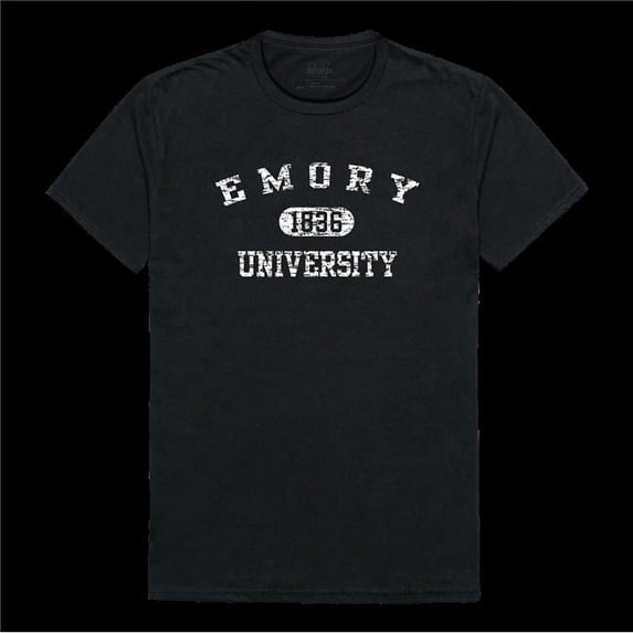 Emory College Eagles Distressed Arch T-Shirt, Black - 2XL