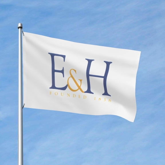 Emory & Henry College Logo 3x5 Ft Flag Double Sided Indoor Outdoor Double Stitched Polyester Flag With 2 Grommets-Both Side Can Be Read