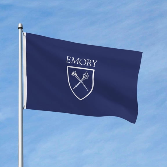 Emory University 3x5 Ft Flag Double Sided Indoor Outdoor Double Stitched Polyester Flag With 2 Grommets-Both Side Can Be Read