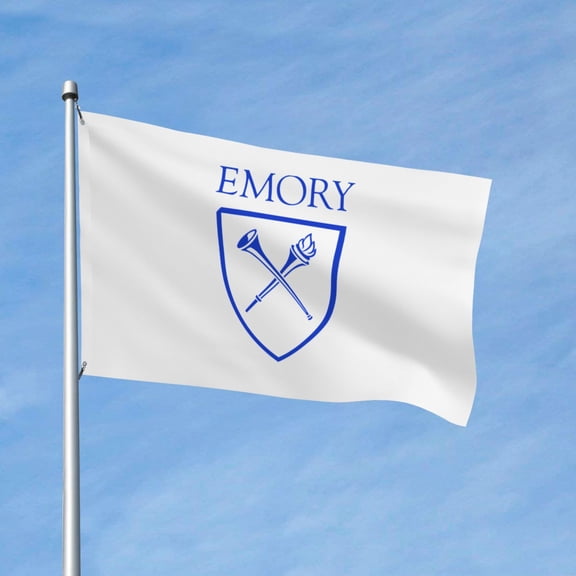 Emory University 3x5 Ft Flag Double Sided Indoor Outdoor Double Stitched Polyester Flag With 2 Grommets-Both Side Can Be Read