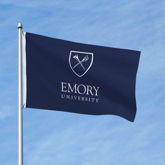 Emory University 3x5 Ft Flag Double Sided Indoor Outdoor Double Stitched Polyester Flag With 2 Grommets-Both Side Can Be Read