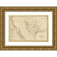 thumbnail image 1 of Emory, William H. 24x17 Gold Ornate Wood Framed with Double Matting Museum Art Print Titled - Map of Texas and the countries adjacent, 1844  - Decorative Sepia, 1 of 4