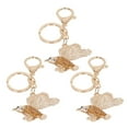 Emoshayoga Rhinestone Keychain Eagles Keychain 3 Pack, Exquisite Gold