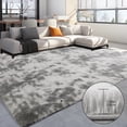 thumbnail image 1 of Qunler 5' x 8' Rug for Living Room, Large Washable Shag Rug, Indoor Modern Tie-dye Area Rugs for Bedroom, Rectangle Fluffy Home Carpets, Gray, 1 of 13