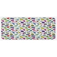 thumbnail image 1 of Emoticon Kitchen Mat, Colorful Fun Music Themed Pattern with Instruments Cassettes Boombox Hand Gestures, Plush Decorative Kitchen Mat with Non Slip Backing, 47" X 19", Multicolor, by Ambesonne, 1 of 1