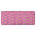 thumbnail image 1 of Emoticon Kitchen Mat, Retro Style Comic Book Pattern on Pink Backdrop Girlish Pop Art, Plush Decorative Kitchen Mat with Non Slip Backing, 47" X 19", Pink Sea Green Yellow, by Ambesonne, 1 of 1