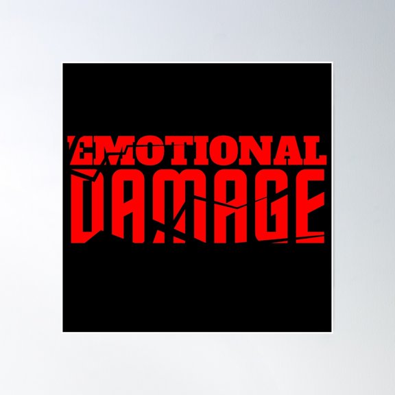 Emotion Damage Poster Wall Art, Modern Wall Decor, 24x24 UNFRAMED
