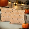 thumbnail image 1 of Emotion Fall Pumpkins Decorative Pillow Cover 18x19" Set, Beige Soft Plush Faux Fur Wool Farmhouse Throw Cushion Cases for Autumn Thanksgiving Holiday Home Decorations, 1 of 6