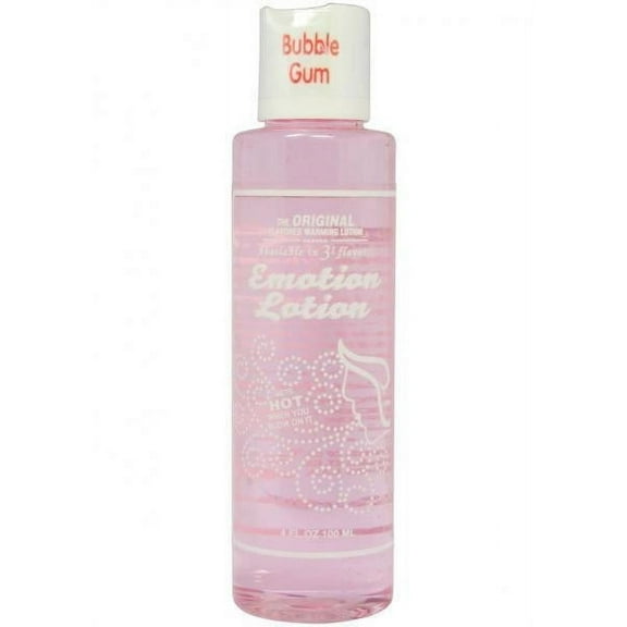 Emotion Lotion Flavored Warming Massage Oil, Bubble Gum 4 oz