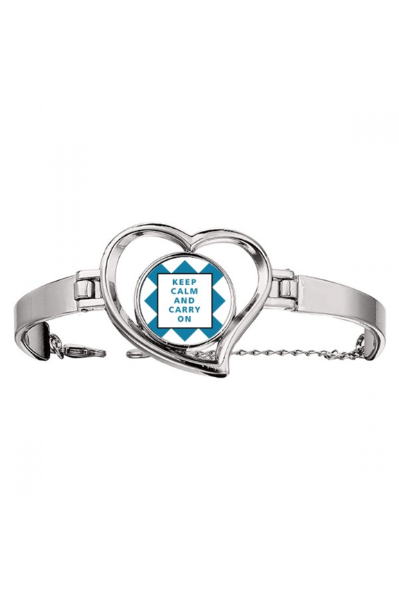 Emotion Maintaining Proverb Words Bracelet Heart Jewelry Wire Bangle