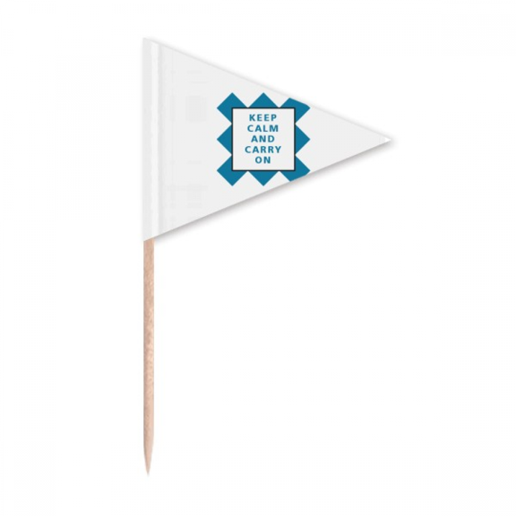Emotion Maintaining Proverb Words Toothpick Triangle Cupcake Toppers Flag