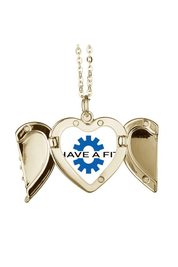 Emotional Attempts Dress Negatively Folded Wings Peach Heart Pendant Necklace