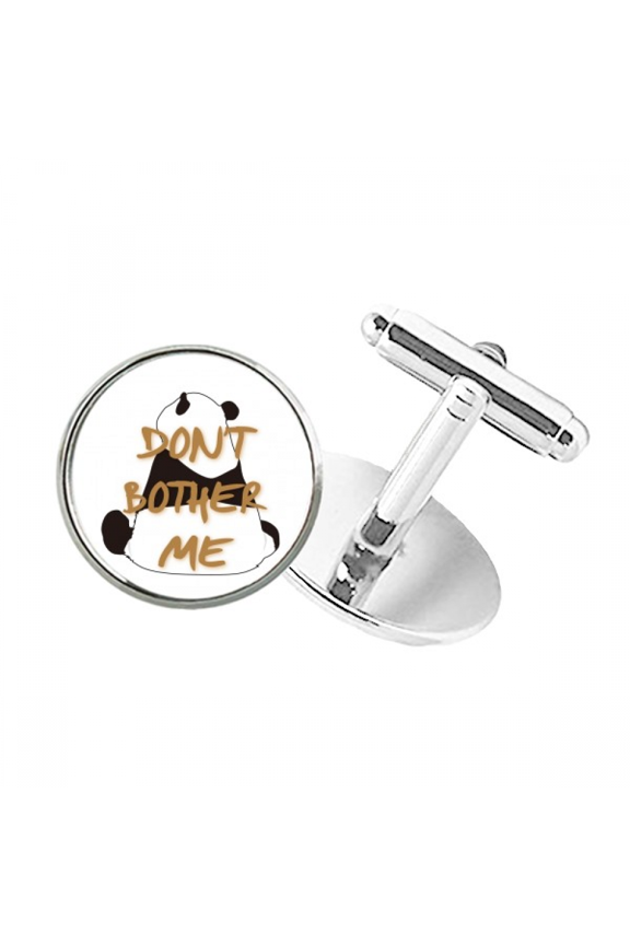 Emotional Conflict Negative Refusal Round Button Cuff Clip Stud Cufflinks