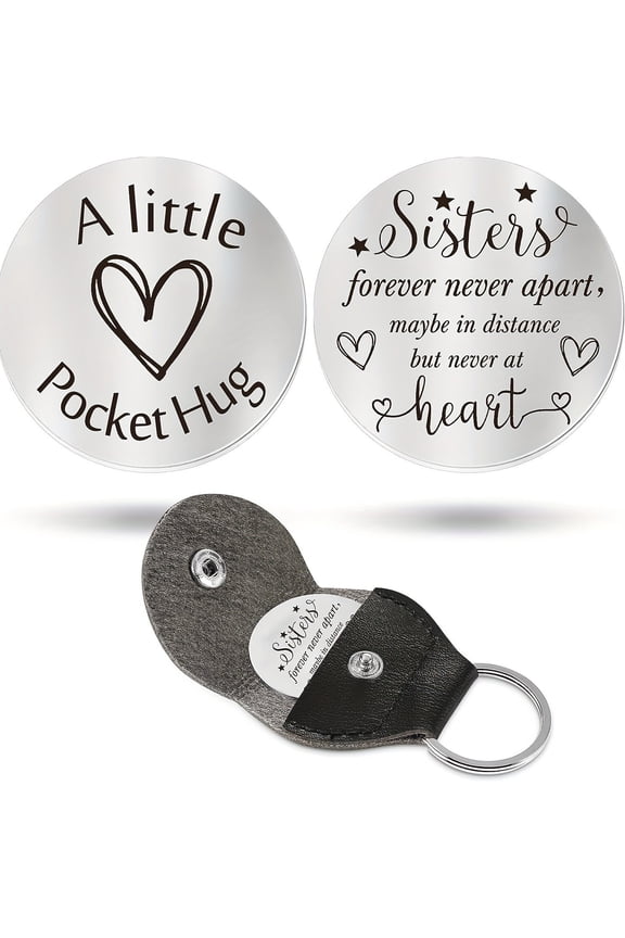 Emotional Gift Keychain, Staron Durable Metal Keepsake Password Token, Heartfelt Engraved Personalized Present for Loved Ones Family Friends