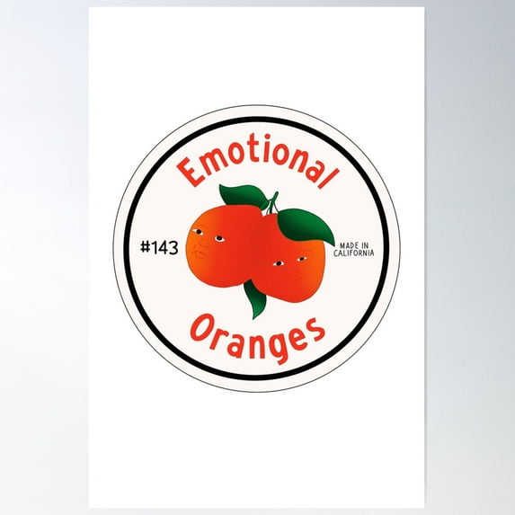 Emotional Oranges Poster Wall Art, Modern Wall Decor For Living Room Bedroom, 8x12 UNFRAMED