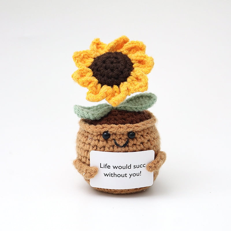 Bennra Positive Sunflower Crochet Doll – Handmade Emotional Support Plush Toy - View #7