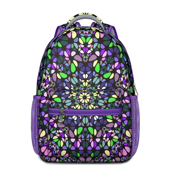 Emotional Psychedelic Backpack - Stylish Waterproof Daypack with Ergonomic Spinal Support, Vibrant Geometric Abstract Design for Teens & Adults