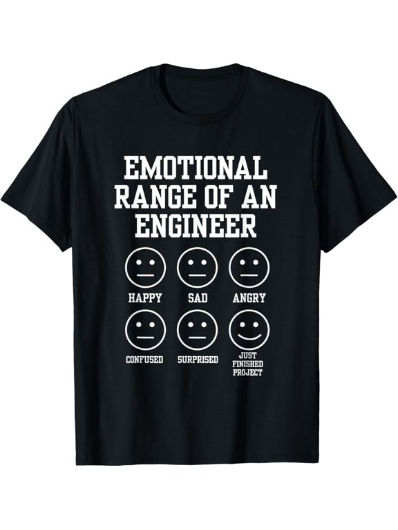 Emotional Range Of An Engineer Engineering Faces T-Shirt