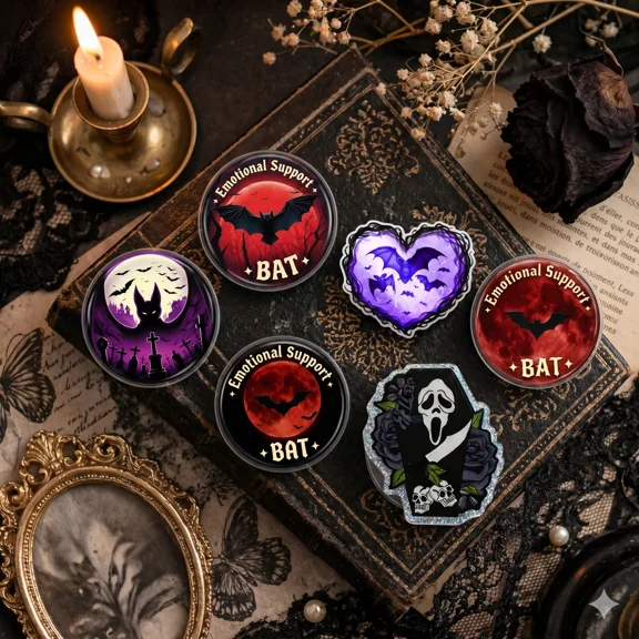 Emotional Support Bat Phone Grip Cute Gothic Purple Aesthetic Expandable Phone Holder Stand for Phone Android