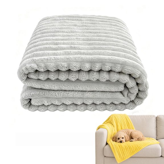 Emotional Support Blanket Yellow for Dogs Security Blanket, Calming Dog Blanket, Throw Rabbit Designed for Pets, Soft and Comfortable for Indoors Sofa (Dark Blue,27.6"x39.4")