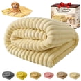 thumbnail image 1 of Emotional Support Blanket Yellow, Security Blanket, Calming Dog Blanket, Rabbit Hair Plush, Designed for Pets, Soft and Comfortable for Indoors Sofa, Kennel&nbsp;(Cream,100*150cm), 1 of 8