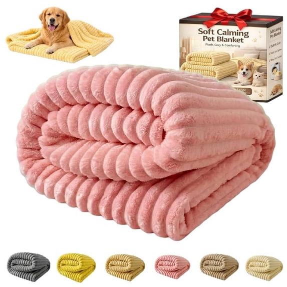 Emotional Support Blanket Yellow, Security Blanket, Calming Dog Blanket, Rabbit Hair Plush, Designed for Pets, Soft and Comfortable for Indoors Sofa, Kennel (Pink,150*200cm)
