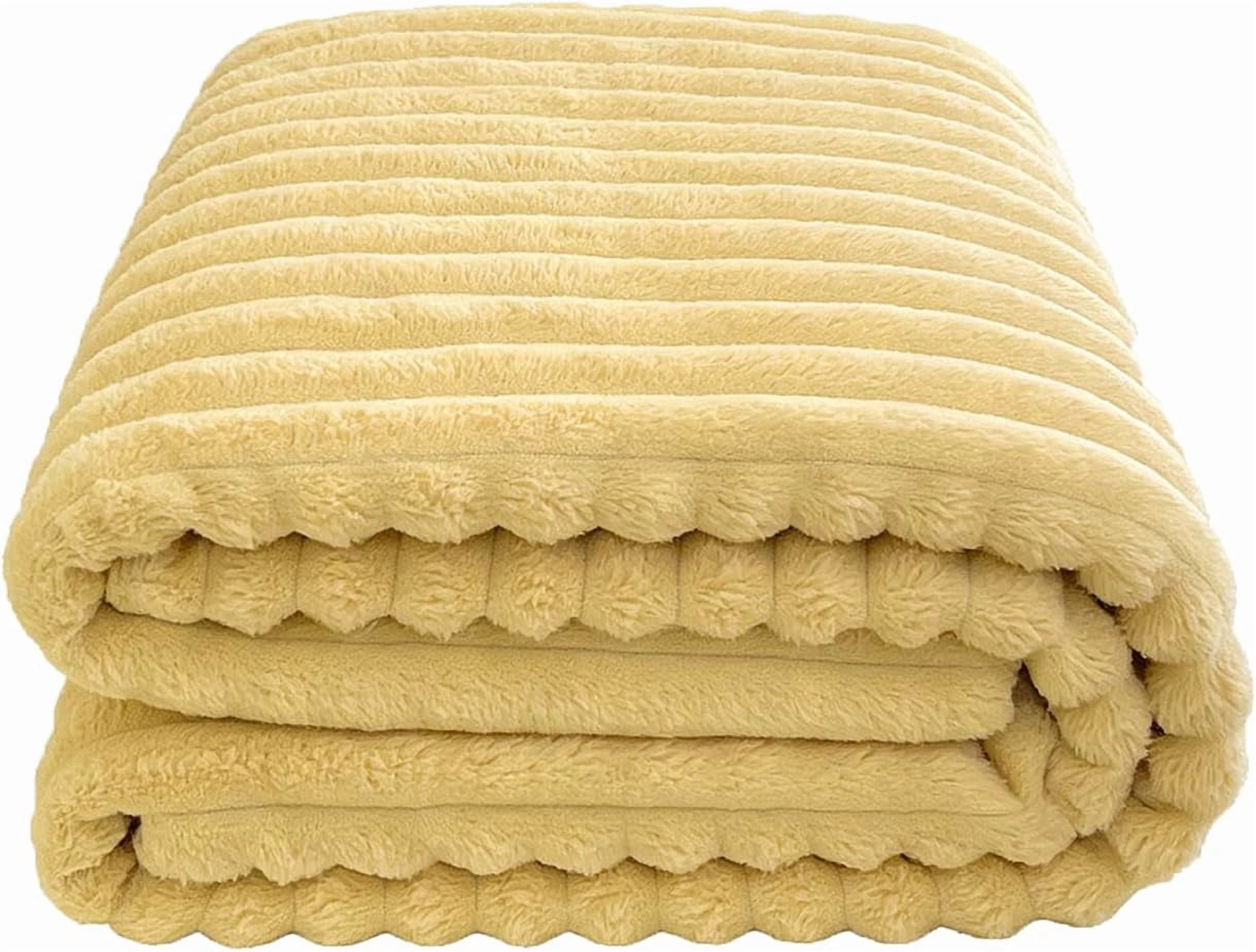 Emotional Support Blanket Yellow, Security Blanket, Calming Dog Blanket, Rabbit Hair Plush, Designed for Pets, Soft and Comfortable for Indoors Sofa, Kennel(wwx)