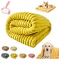 thumbnail image 1 of Emotional Support Blanket Yellow – Soft Calming Security Blanket, Machine Washable Flannel Pet Throw, Dog Mood Calming Blankets for Crate, Sofa, Bed & Car Seat,70*100 cm, 1 of 7