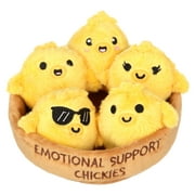 Emotional Support Pals Chickies by Relatable, 5 Chick Plush Toys with Carrying Basket, Cute Animal Plush Gift Set