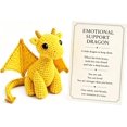 thumbnail image 1 of Emotional Support Dragon Pocket Buddy, Mini Crochet Figurine with Uplifting Message Card, Small Stress-Relief Decor, Perfect Gift for Adults & College Students yellow, 1 of 7