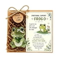 thumbnail image 1 of Emotional Support Glass Animal Gift, Handmade Recycled Glass Pocket Hug Figurine with Message Card, Thoughtful Healing Comfort Present for Home Office Decoration, 1 of 5