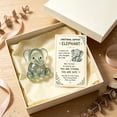 thumbnail image 1 of Emotional Support Glass Animal Gift Set, Cute Pocket Hug Desk Decor with Encouragement Card, Meaningful Animal Designs, Comfort Gift for Friends, Coworkers and Family, B, 1 of 7